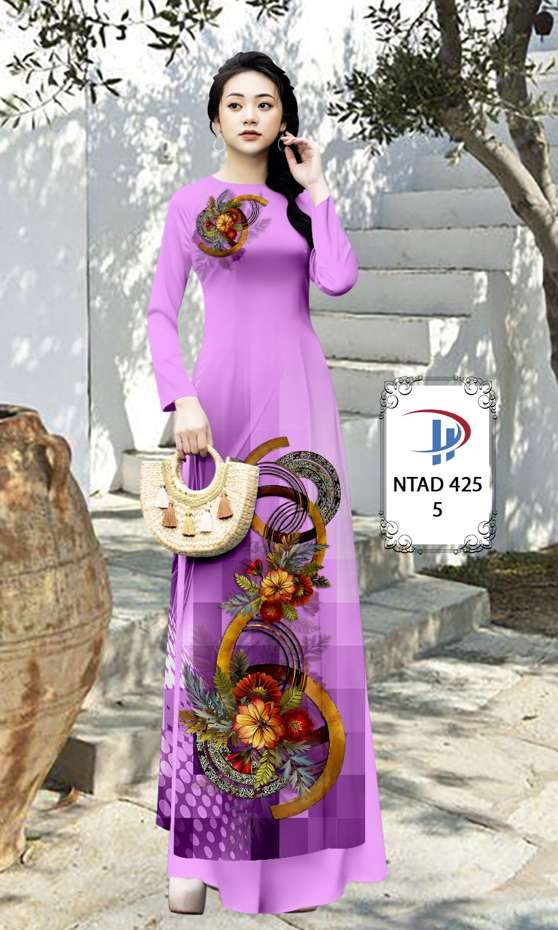 Vải Áo Dài Hoa In 3D AD NTAD425 61